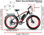 Cyrusher XF650 1000W Electric Mountain Bike 264 inch Fat Tire e-Bike 7 Speeds Beach Cruiser Mens Sports Mountain Bike for Adults,48V 13AH Lithium Battery Beach Cruiser for Adults