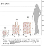 Women Luxury  Trunk Luggage TSA-Approved Cute Spinner Suitcase (Pink Floral, 26")