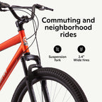 Schwinn BellComfort Hybrid Bike, 7-Speeds, 27.5 In. Wheels, Orange