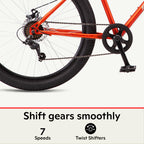 Schwinn BellComfort Hybrid Bike, 7-Speeds, 27.5 In. Wheels, Orange