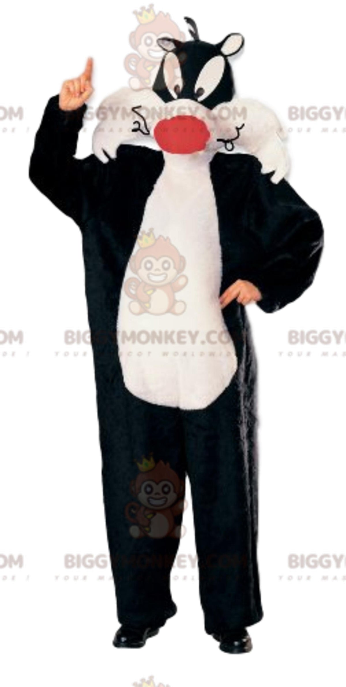 BIGGYMONKEYmascot costume of Sylvester, cartoon character Tweety &amp; Sylvester