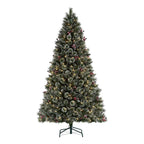 Holiday Time 7.5-Foot Pre-Lit Glittering Frost Pine Tree