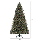 Holiday Time 7.5-Foot Pre-Lit Glittering Frost Pine Tree
