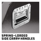 26 Inch Portable Slant Front Rapid Toolbox Tiered Tool Holders, 16 GauSteel, Weather-Resistant Lockable Magnetic Lid, Grey - 240102