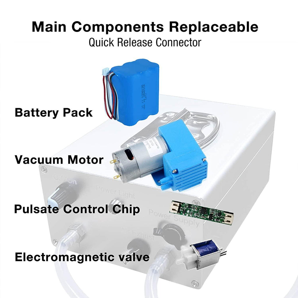 hantop pulsating vacuum pump compatible with hantop milking machine (battery pump (adjustable))