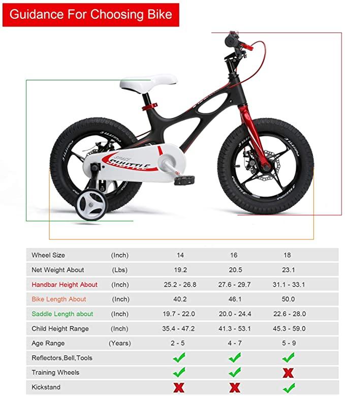 RoyalBaby Kids Bike Boys Girls Space Shuttle Black 18 Inch Magnesium 2 Hand Disc Brakes Kickstand