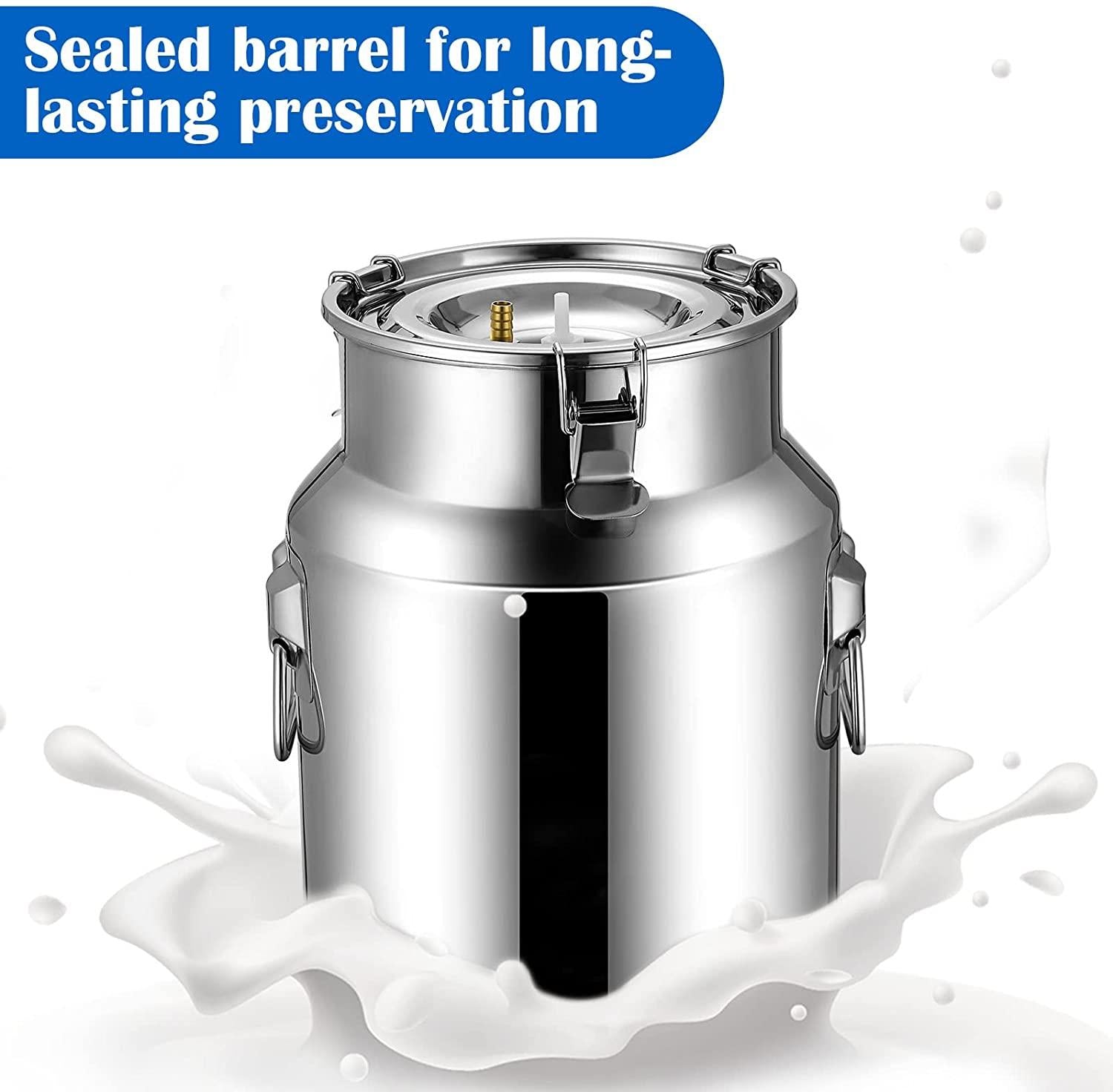 huidazhou cow milking machine pump milker machine, 7l auto-stop device for cow livestock household farm, stainless steel food grade bucket milking device