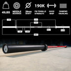 Signature Fitness Cerakote Series Olympic Barbell, 190,000 PSI Rated for 1500-Pound Capacity