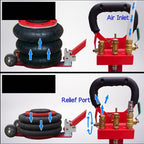 3 Tons/6600lbs Triple Air Bag Jack Stand Automotive Lifting Tools