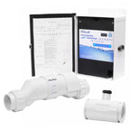 xtremepowerus pool chlorine generator salt chlorinator 15k gallons flow switch salt cell fitting set