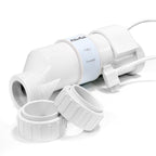 xtremepowerus pool chlorine generator salt chlorinator 15k gallons flow switch salt cell fitting set