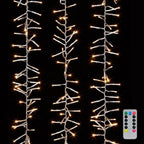 Raz Imports 05809 - 1,300 Light 44' Clear Wire Warm White LED Micro Miniature Christmas Light String Set with Timer and Remote