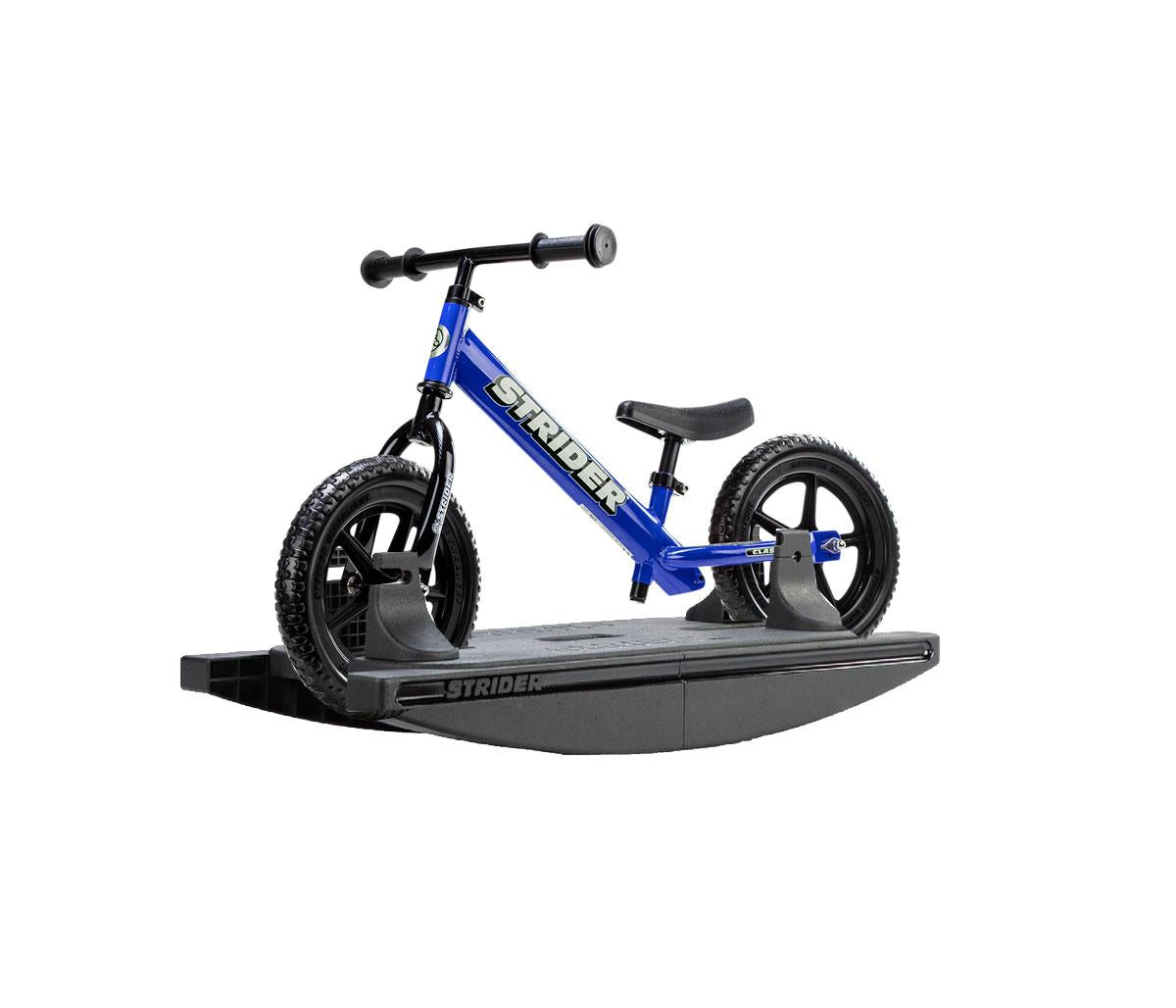Strider 2-in-1 RocBase and 12" Classic  Bike Blue Combo, Ages 6-24 Months