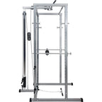 Multi-Function Power Cage, Aukfa Power Squat Rack, Home Gym Exercise Bench Press Weightlifting Workout Station, Solid Steel Chrome Pull Up Bar with Knurled Grips