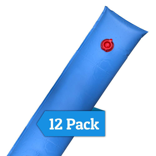 20 gauge 10' single chamber water tube swimming pool cover closing - blue 12 pk