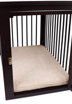 Internet's Best Decorative Dog Kennel with Pet Bed - Wooden Dog House - LarIndoor Pet Crate Side Table - Espresso
