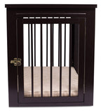 Internet's Best Decorative Dog Kennel with Pet Bed - Wooden Dog House - LarIndoor Pet Crate Side Table - Espresso