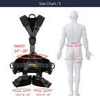 Fusion Climb Tac-Scape Heavy Duty Tactical Full Body Padded Y Style Rescue Harness, Black/Gray, Small (TCH-603-S)