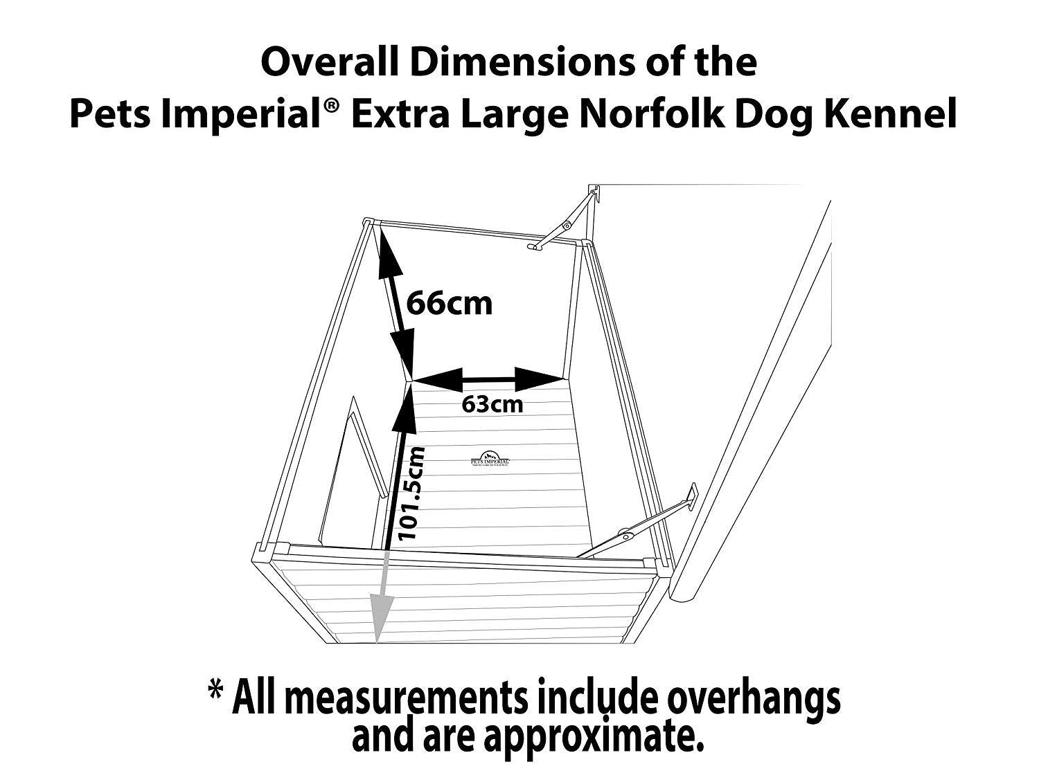 Pets Imperial Extra LarInsulated Wooden Norfolk Dog Kennel With Removable Floor For Easy Cleaning