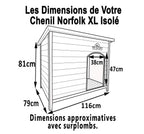Pets Imperial Extra LarInsulated Wooden Norfolk Dog Kennel With Removable Floor For Easy Cleaning