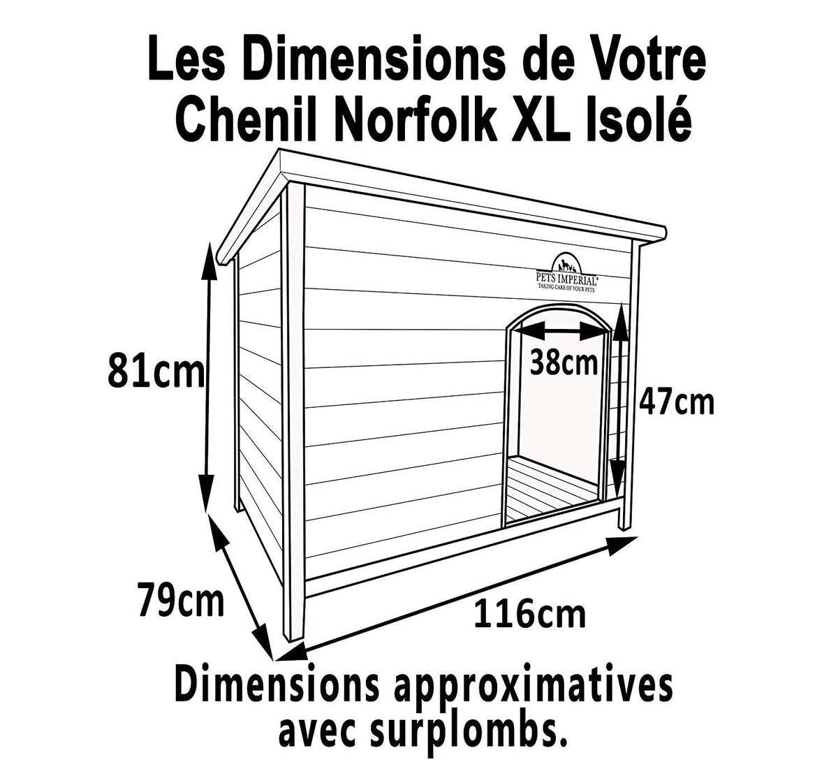 Pets Imperial Extra LarInsulated Wooden Norfolk Dog Kennel With Removable Floor For Easy Cleaning
