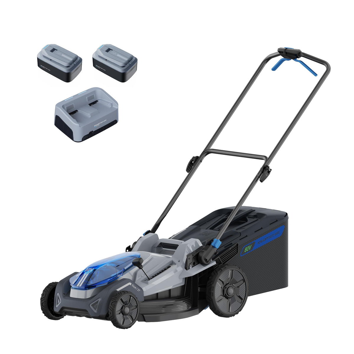 40V Cordless Lawn Mower with Dual 4.0Ah Batteries, 21" Lightweight Push Mower &amp; Charger, Ultra-Quiet Motor for Backyard Maintenance and Lawn Care