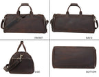 Carry On Garment Bag, UBANT Convertible Garment Bag with Shoes Compartment  Full Grain Leather Travel Weekender Overnight Large Duffel Bag 2 in 1 Hanging Suitcase Suit Travel Bags for Men