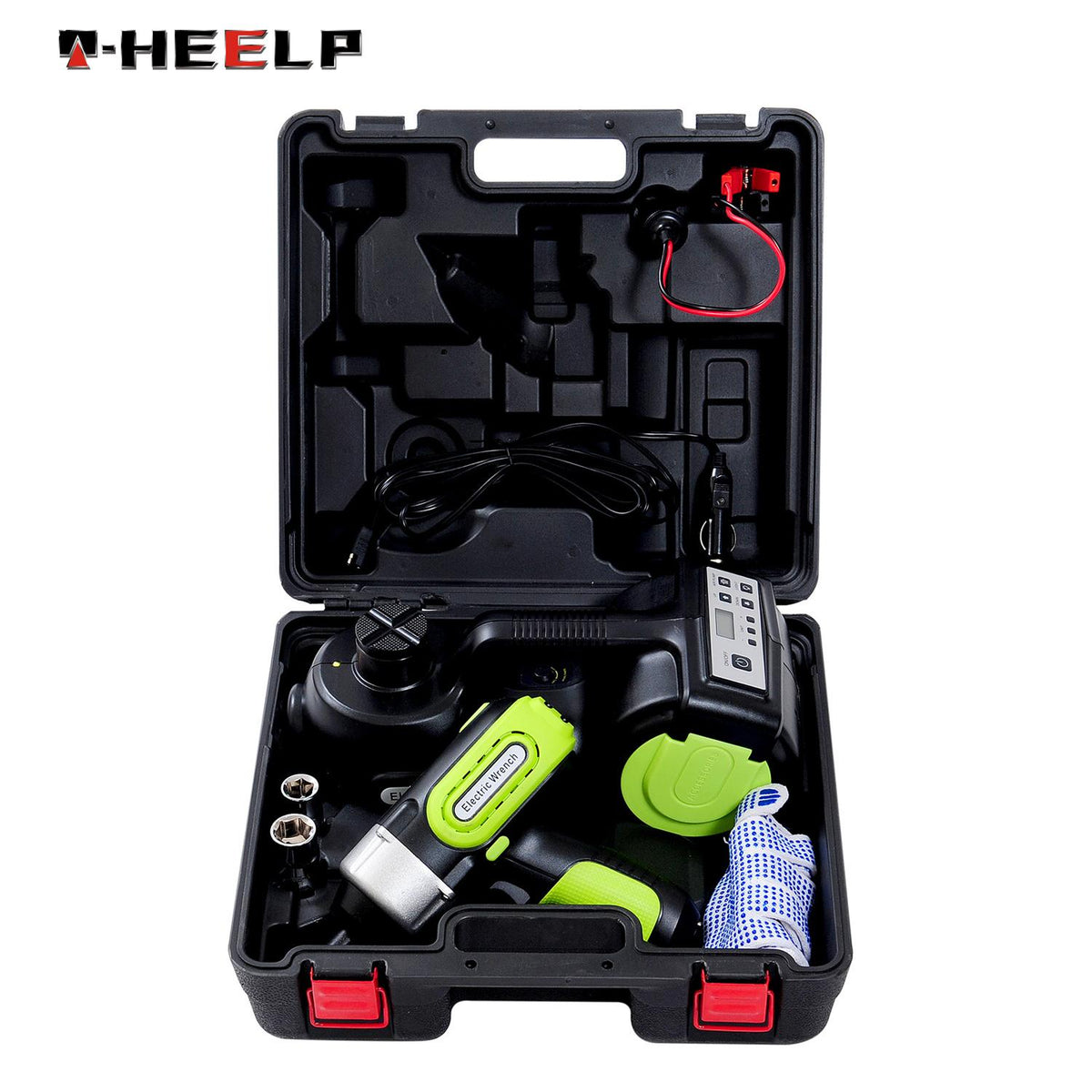 Electric Hydraulic Floor Jack 5 Ton 12V DC Car Jack Lift Impact Wrench Tool Kits
