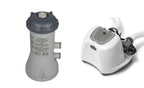 intex krystal clear 1000 gph filter pump &amp; 15000 gal saltwater chlorinator