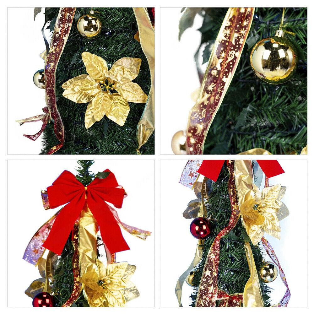 6Ft Prelit Christmas Tree with LED Lights Artificial Xmas Tree Easy Assembly New
