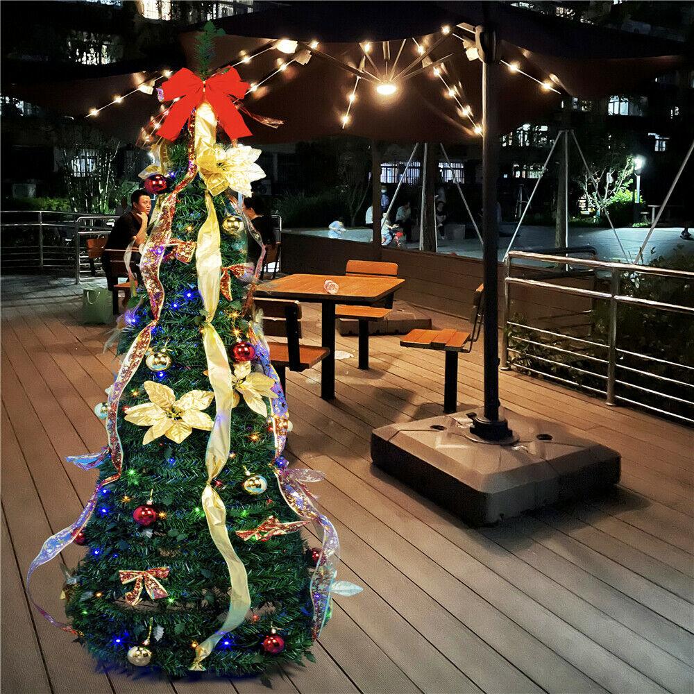 6Ft Prelit Christmas Tree with LED Lights Artificial Xmas Tree Easy Assembly New