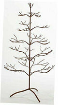 42" Brown Natural Metal Tree Ornament Display, Green