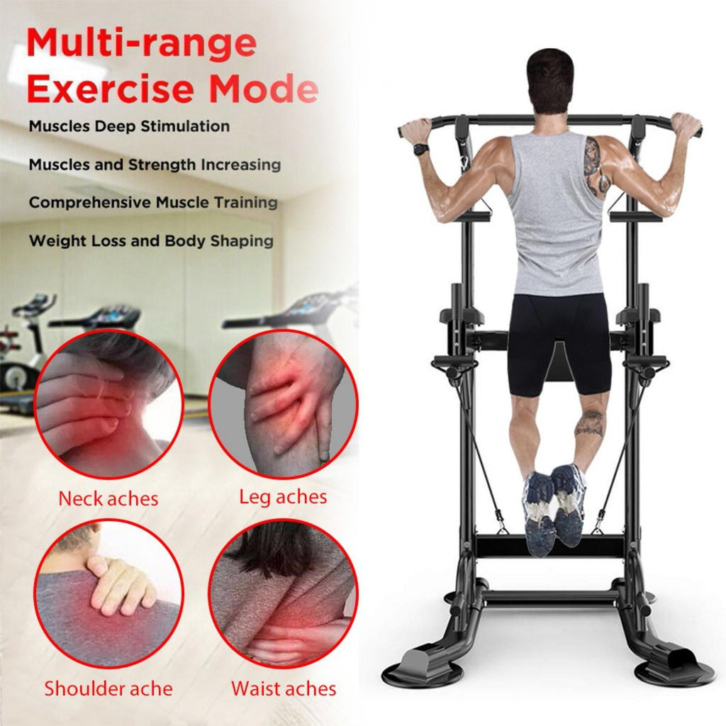 YOHOME PRODUCTS Workout Dip Station Chin Up Bar Core Power Tower for Home Gym Fitness Equipment