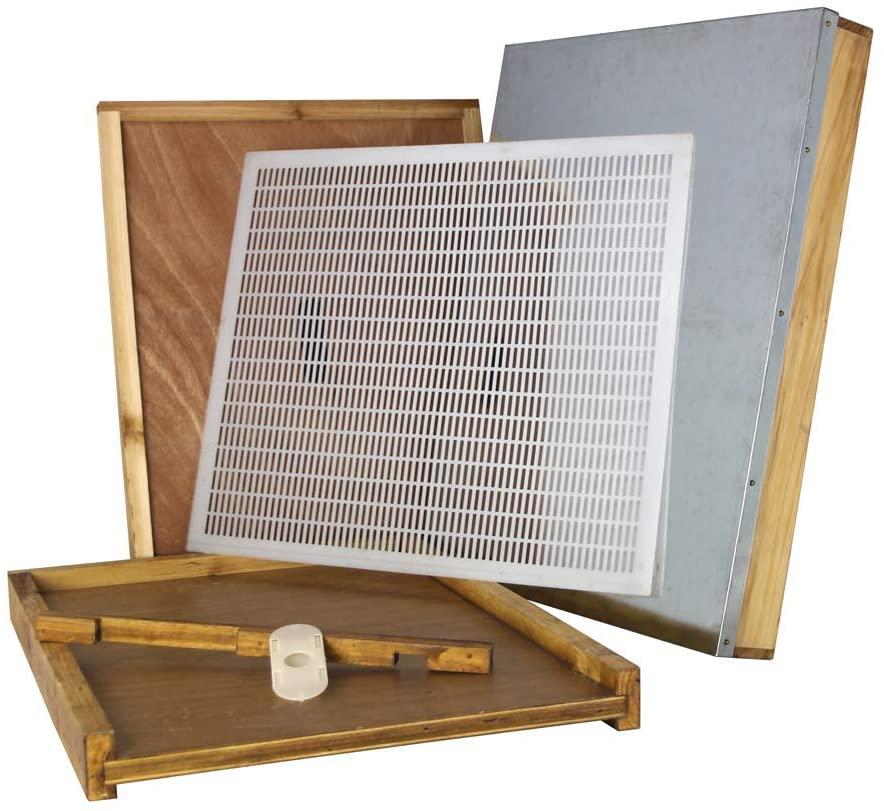 hoover hives 8 frame langstroth beehive dipped in 100% beeswax includes wooden frames &amp; waxed foundations (1 deep box, 1 medium box)