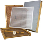hoover hives 8 frame langstroth beehive dipped in 100% beeswax includes wooden frames &amp; waxed foundations (1 deep box, 1 medium box)
