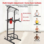 Mchoice Power Tower Dip Station Pull-up Bars Strength Training Workout Fitness Equipment for Home Gym (Weight Capacity 660lbs)