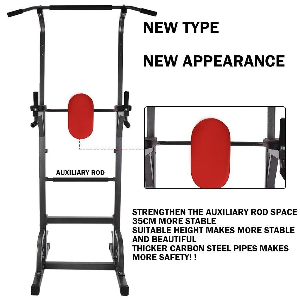 Mchoice Power Tower Dip Station Pull-up Bars Strength Training Workout Fitness Equipment for Home Gym (Weight Capacity 660lbs)
