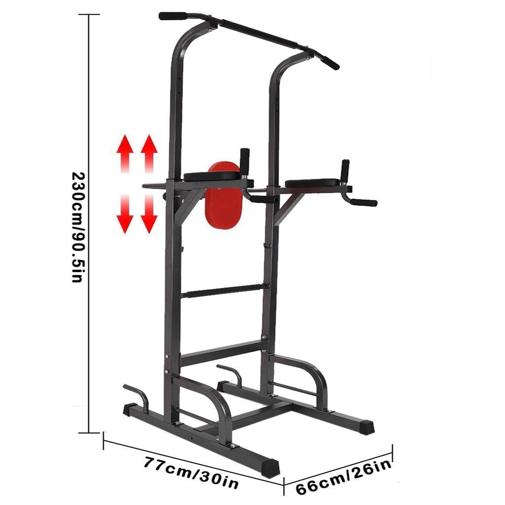 Mchoice Power Tower Dip Station Pull-up Bars Strength Training Workout Fitness Equipment for Home Gym (Weight Capacity 660lbs)