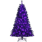 6 ft. Pre -Lit Black Halloween Tree Hinged Artificial Christmas Tree