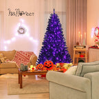 6 ft. Pre -Lit Black Halloween Tree Hinged Artificial Christmas Tree