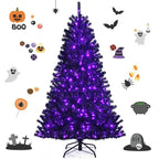 6 ft. Pre -Lit Black Halloween Tree Hinged Artificial Christmas Tree
