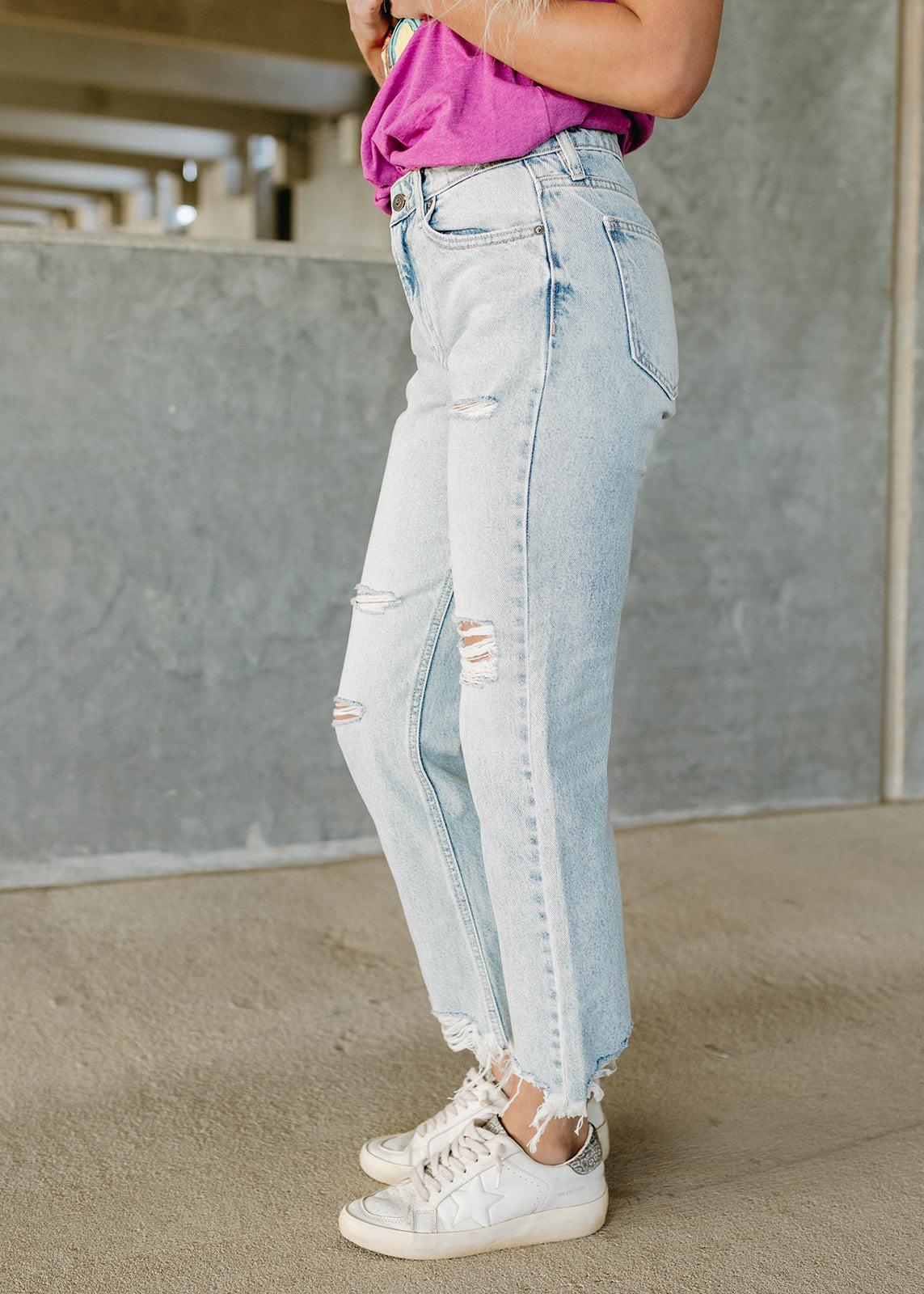 rise boyfriend jeans