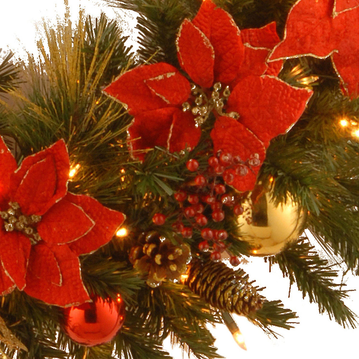 National Tree Company Pine Decorated Prelit Wreath, (Multi-color)