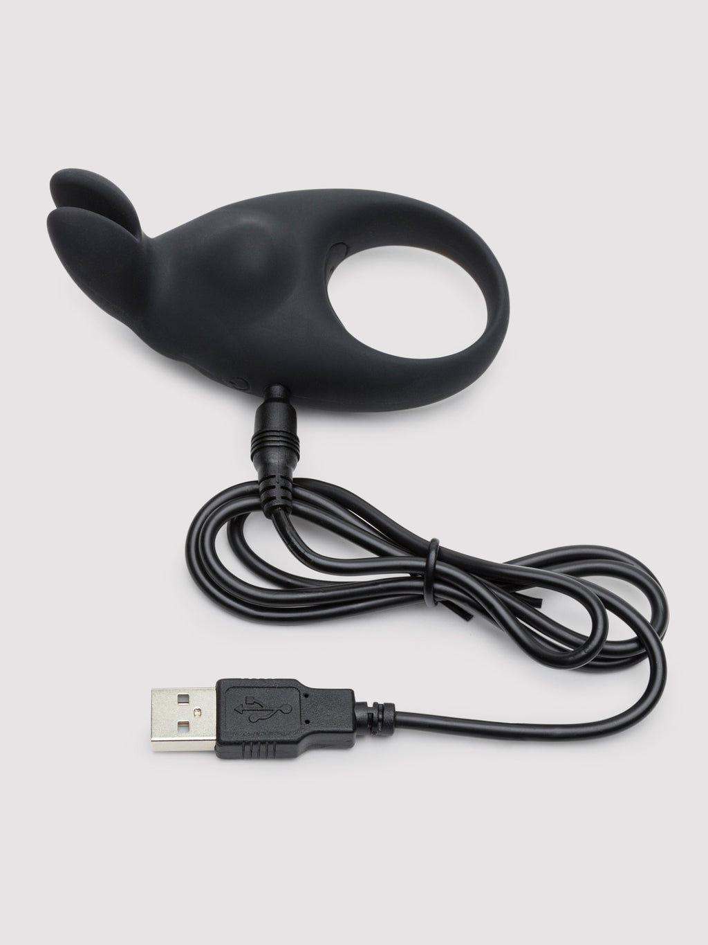 Desire Luxury Rechargeable Remote Control Rabbit Cock Ring, Black