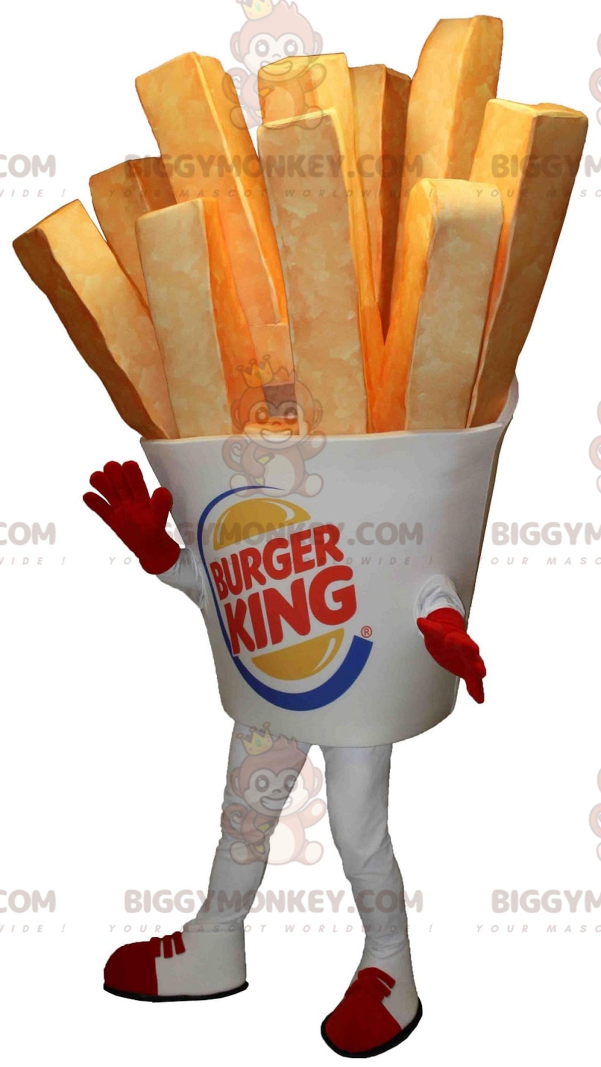 BIGGYMONKEYBurger King mascot costume. Giant Chip Cone BIGGYMONKEYMascot Costume