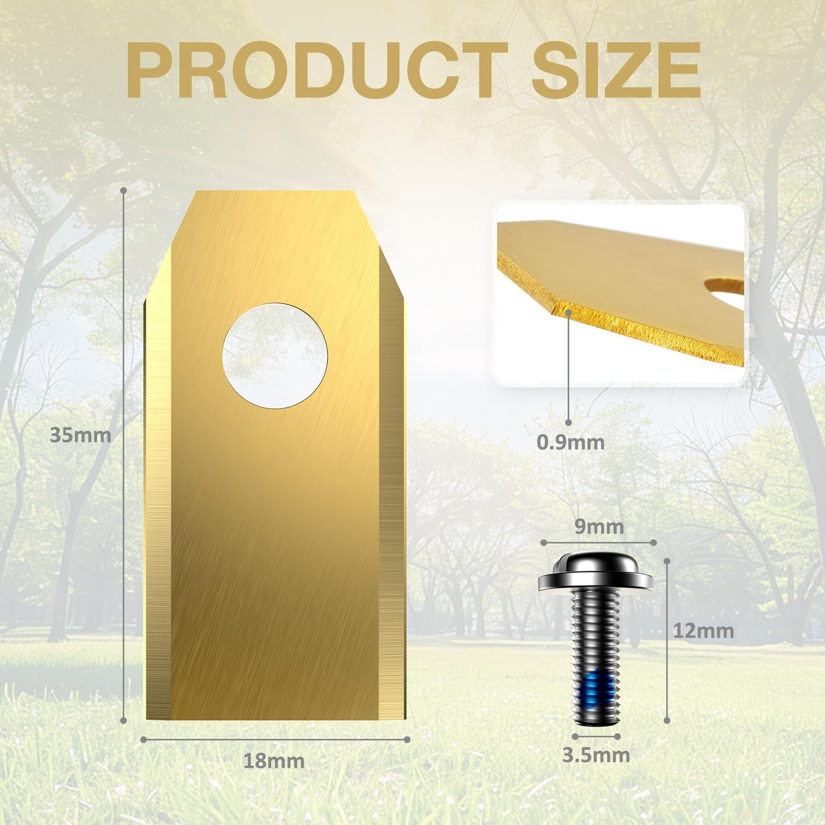 Replacement Blades Compatible with All  Lawn Mowers, 36 Pcs Robotic Lawn Mower Blades Compatible with A1600 Rtk, O500, O1200, G1-800, Gx-600,  Replacement Robotic Mower Blades