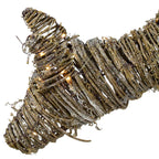 38" LED Drinking Rattan Deer Fawn Christmas Yard Decorations