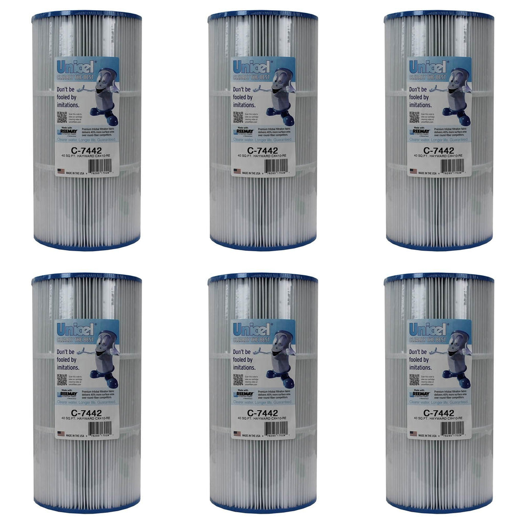 unicel c-7442 spa replacement cartridge filter hayward easy clear c400 (6 pack)