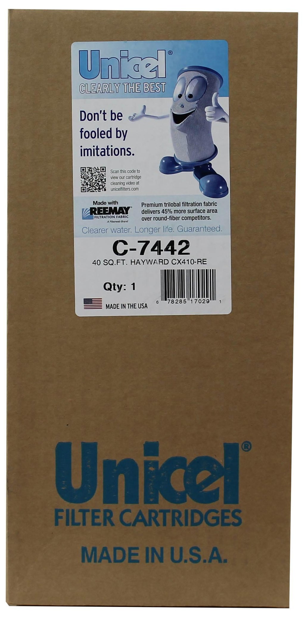 unicel c-7442 spa replacement cartridge filter hayward easy clear c400 (6 pack)