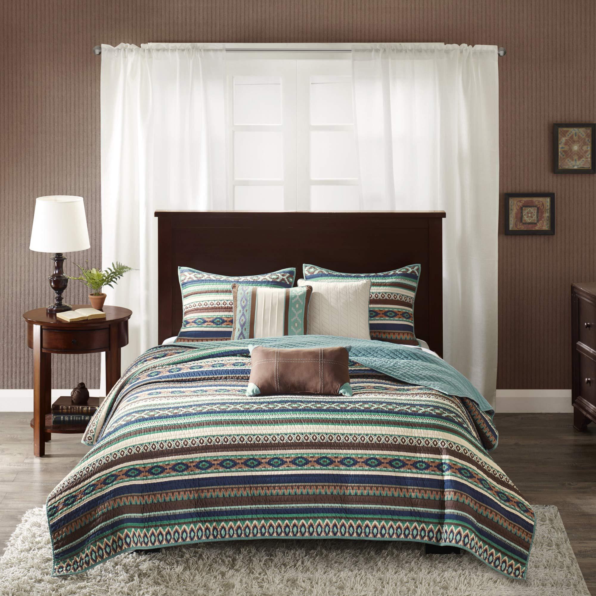Gracie Mills Malone 6 Piece Quilted Coverlet Set Blue King/Cal - MP13-3032